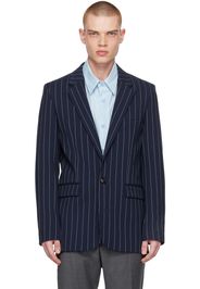 AMI Alexandre Mattiussi Navy Pinstripe Blazer