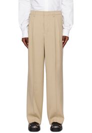 AMI Alexandre Mattiussi Taupe Straight Fit Trousers