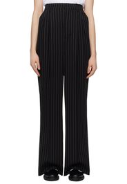 AMI Paris Black Stripe Trousers