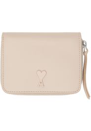 AMI Paris Beige Ami de Cœur Compact Wallet