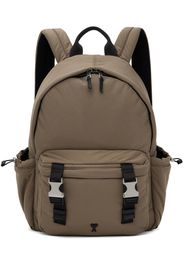 AMI Paris Taupe Ami De Cœur Backpack