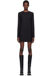 AMI Paris Black Virgin Wool Minidress