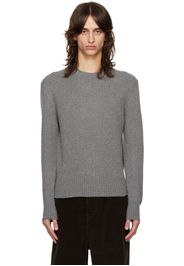 AMI Paris Gray Cashmere Ami De Cœur Sweater