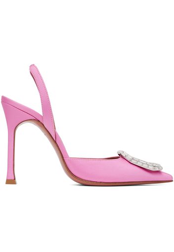 Amina Muaddi Pink Camelia Heels