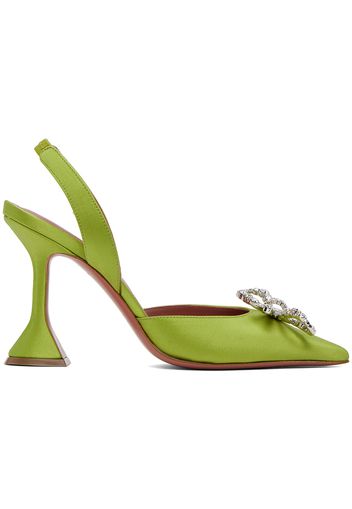 Amina Muaddi Green Rosie Sling 95 Heels