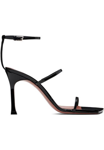 Amina Muaddi Black Maya Heeled Sandals