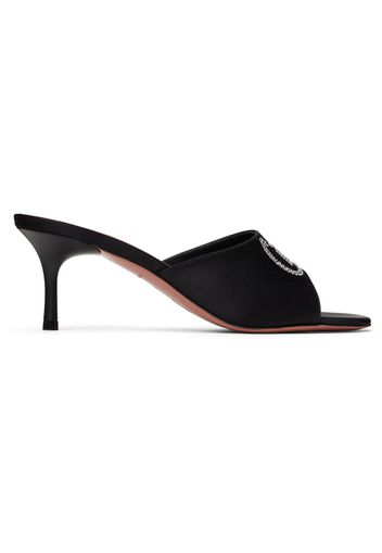 Amina Muaddi Black 'Bella' 60 Heeled Sandals