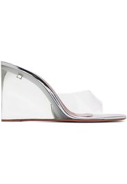 Amina Muaddi Transparent Lupita Glass Wedge Slippers