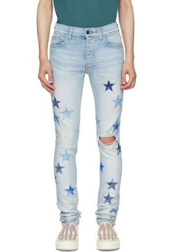 AMIRI Blue Bandana Star Denim Jeans