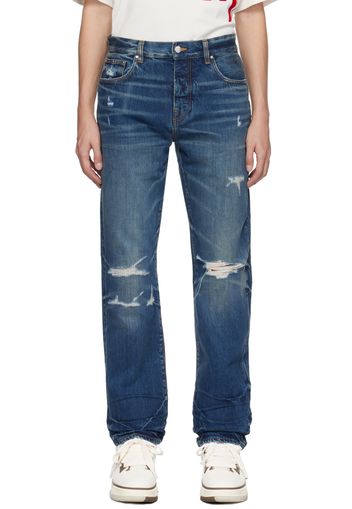 AMIRI Indigo Fractured Jeans