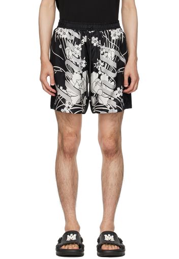 AMIRI Black Floral Shorts