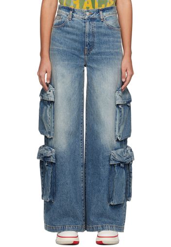 AMIRI Blue Baggy Cargo Jean