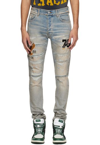 AMIRI Indigo Varsity Eagle Jeans