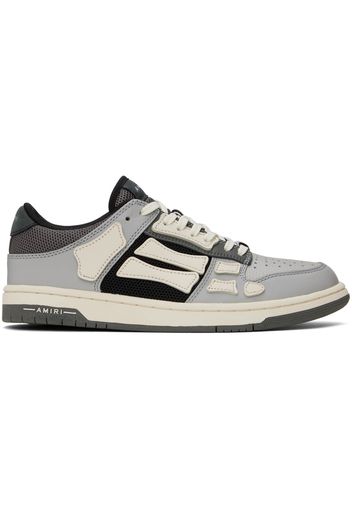 AMIRI Gray & Off-White Skel Top Low Sneakers