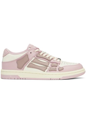 AMIRI White & Pink Skel Top Low Sneakers