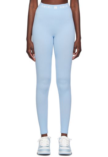 AMIRI Blue MA Ribbed Seamless Leggings