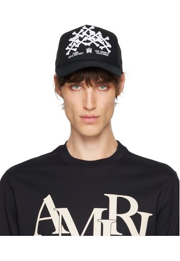 AMIRI Black Bones Stacked Trucker Cap