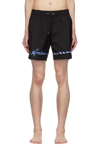 AMIRI Black 'Amiri' Wave Swim Shorts