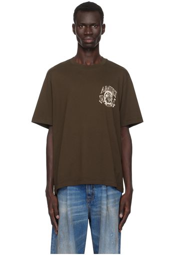 AMIRI Brown Lion Outline T-shirt