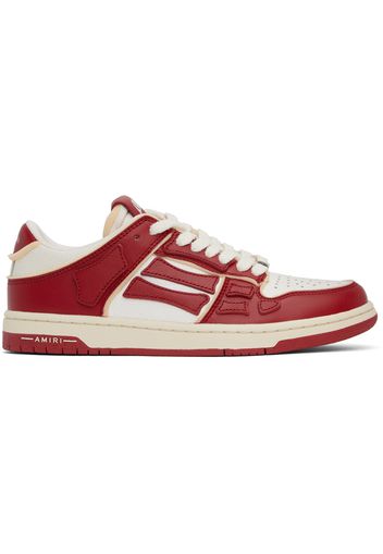 AMIRI Red & White Collegiate Skel Top Low Sneakers