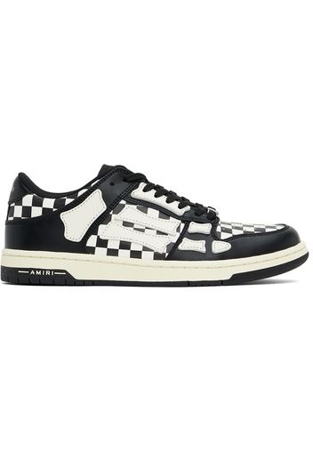 AMIRI Black & White Checkered Skel Top Low Sneakers