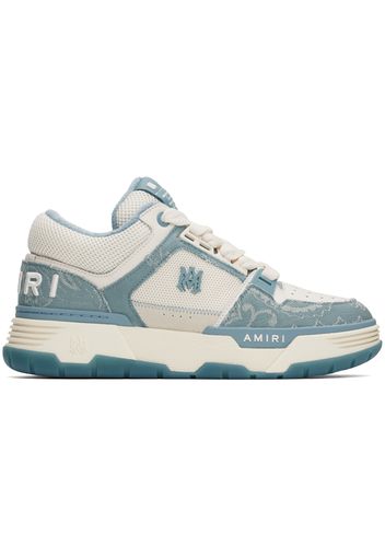 AMIRI Blue & Off-White Bandana Denim MA-1 Sneakers