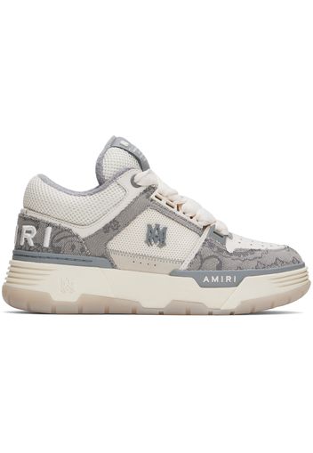 AMIRI Gray & Off-White Bandana Denim MA-1 Sneakers