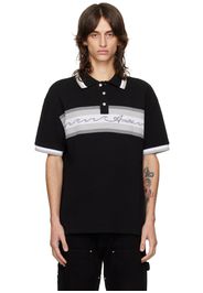 AMIRI Black Wave Baja Stripe Polo