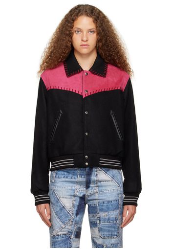 Andersson Bell Black & Pink New Margo Western Varsity Jacket