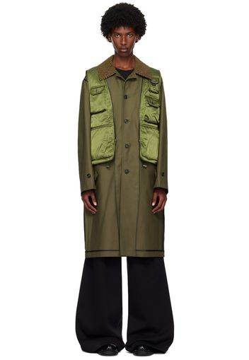 Andersson Bell Khaki Layered Inside-Out Coat