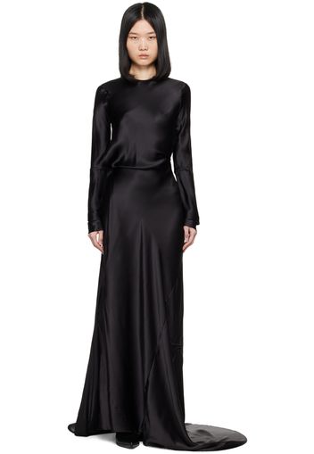 Ann Demeulemeester Black Demy X-Long Maxi Dress