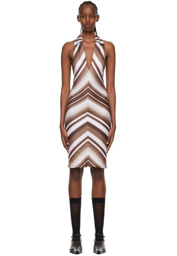 Anne Isabella Brown Recycled Polyethylene Mini Dress