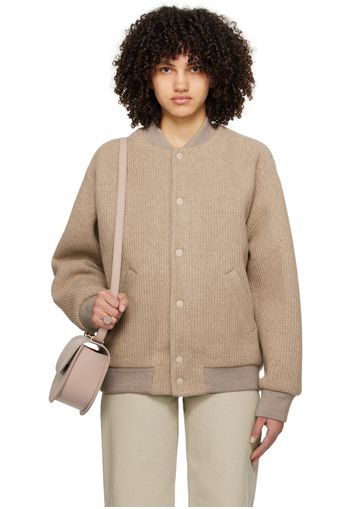 A.P.C. Beige Mick Bomber Jacket