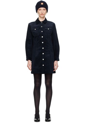 A.P.C. Navy Bonnie Midi Dress