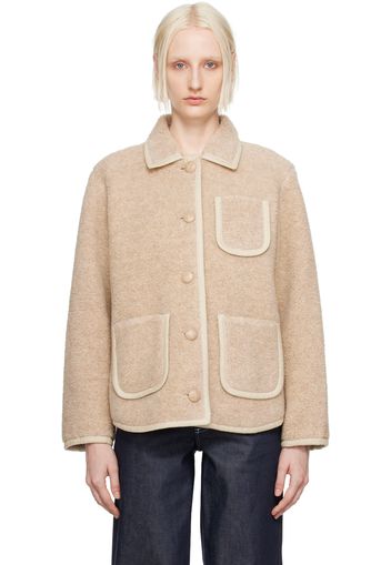 A.P.C. Taupe Esther Faux-Shearling Jacket