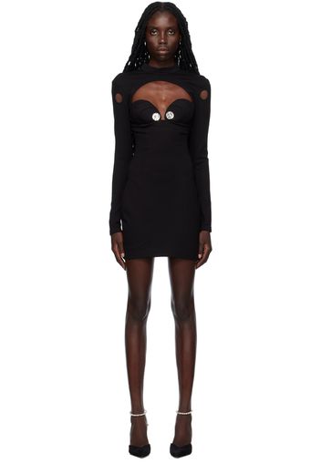 AREA Black Bustier Minidress