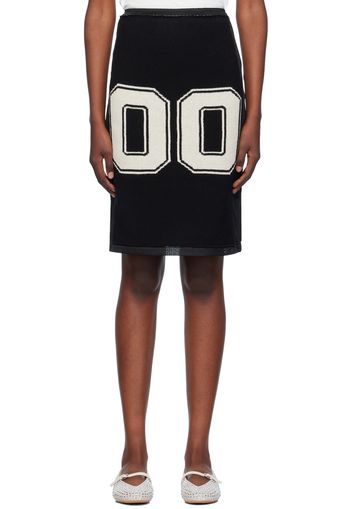 Ashley Williams Black '00' Midi Skirt