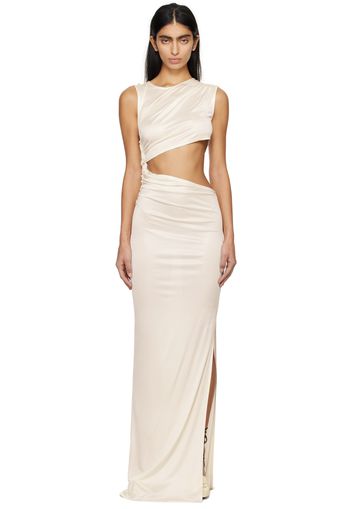 Atlein White Cutout Maxi Dress