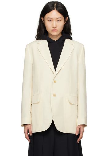 AURALEE Off-White Notched Lapel Blazer