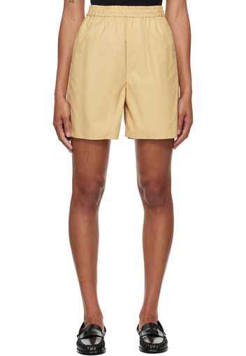 AURALEE Beige Drawstring Shorts