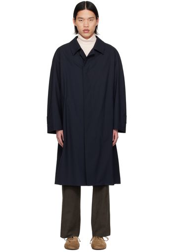 AURALEE Navy Raglan Sleeve Coat