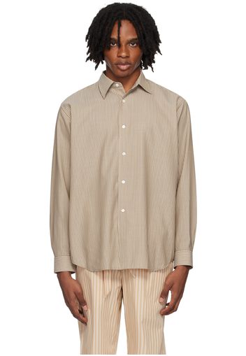 AURALEE Tan Stripe Shirt