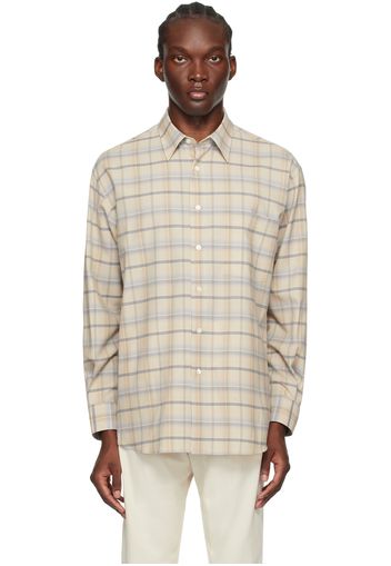 AURALEE Beige Check Shirt