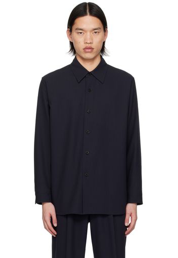 AURALEE Navy Button Up Shirt