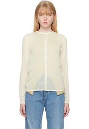 AURALEE Off-White Button Cardigan