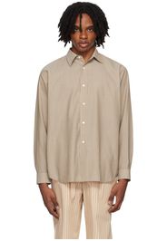 AURALEE Tan Stripe Shirt