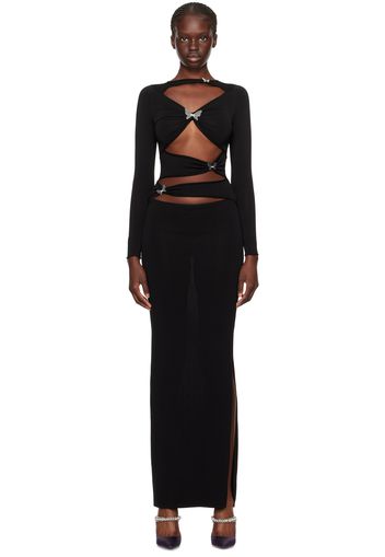 Aya Muse Black Atalo Maxi Dress