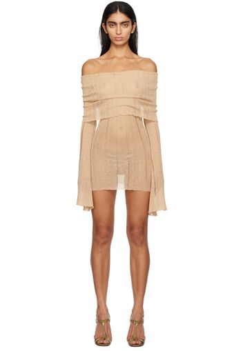 Aya Muse Beige Ele Minidress