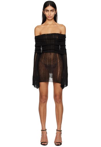 Aya Muse SSENSE Exclusive Black Ele Minidress