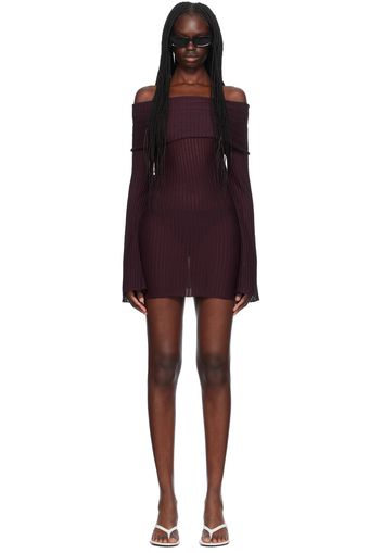 Aya Muse Burgundy Sava Minidress